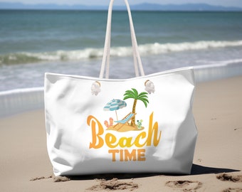 Sac de plage, sac de week-end à la plage, sac de nuit, fourre-tout de week-end, cadeau pour elle, sac de voyage, sac pour les amoureux de la plage,