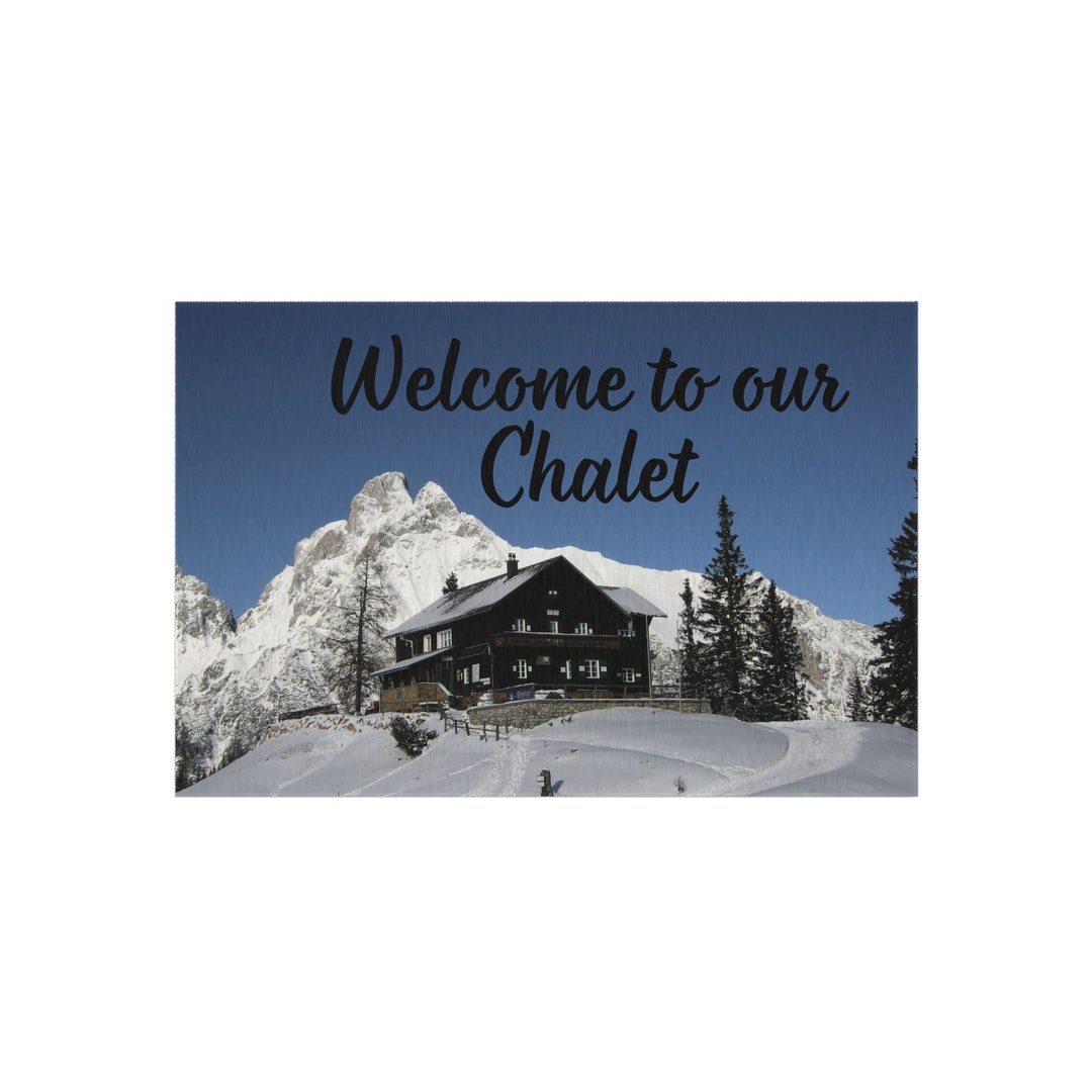Chalet Outdoor Rug, to Our Chalet Rug, Gift for Chalet Couple