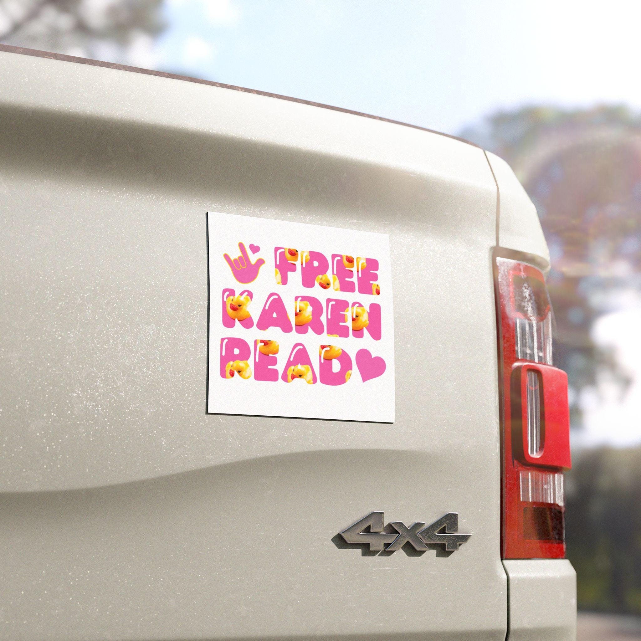 Free Karen Read Car Magnet, Free Karen Read and Yellow Duckies, Justice for Officer John O'Keefe