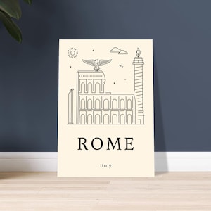 Poster con vedute romane - Opera opaca "Roma" per la casa - Arte murale sostenibile