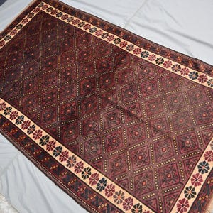 5&#39;x8&#39; ft Vintage Afghan Tribal Rug