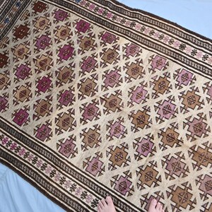4&#39;9&quot;x10&#39; ft Vintage Afghan Tribal Rug