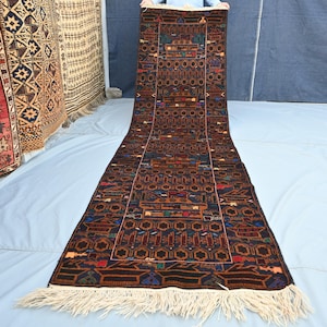 2&#39;8&quot;x9&#39;9&quot; ft Vintage Afghan Runner Rug