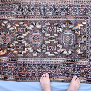 3&#39;1&quot;x6&#39;2&quot; ft Vintage Oriental Rug