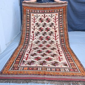 5&#39;x9&#39;2&quot; ft Vintage Afghan Tribal Rug