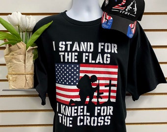 I stand for the flag I kneel for the cross