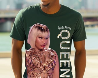 Nicki Minaj Queen T-Shirt, Nicki Minaj Fan, Nicki Minaj Gift, Rapper Homage Graphic Shirt, Unisex T-shirt, Crew, Graphic Tee