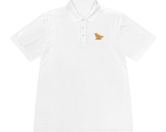 Dino Nugget Emblem Golf Shirt for Adults - Roar in Style on the Green!