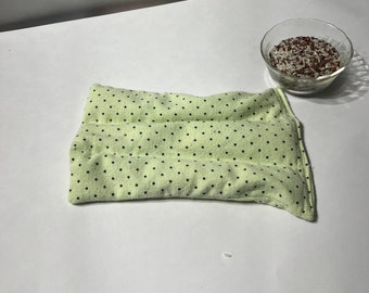 Microwave Heating pad Mint green and brown polka dots
