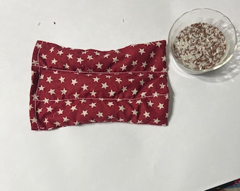 Microwave Heating pad / Red and White stars