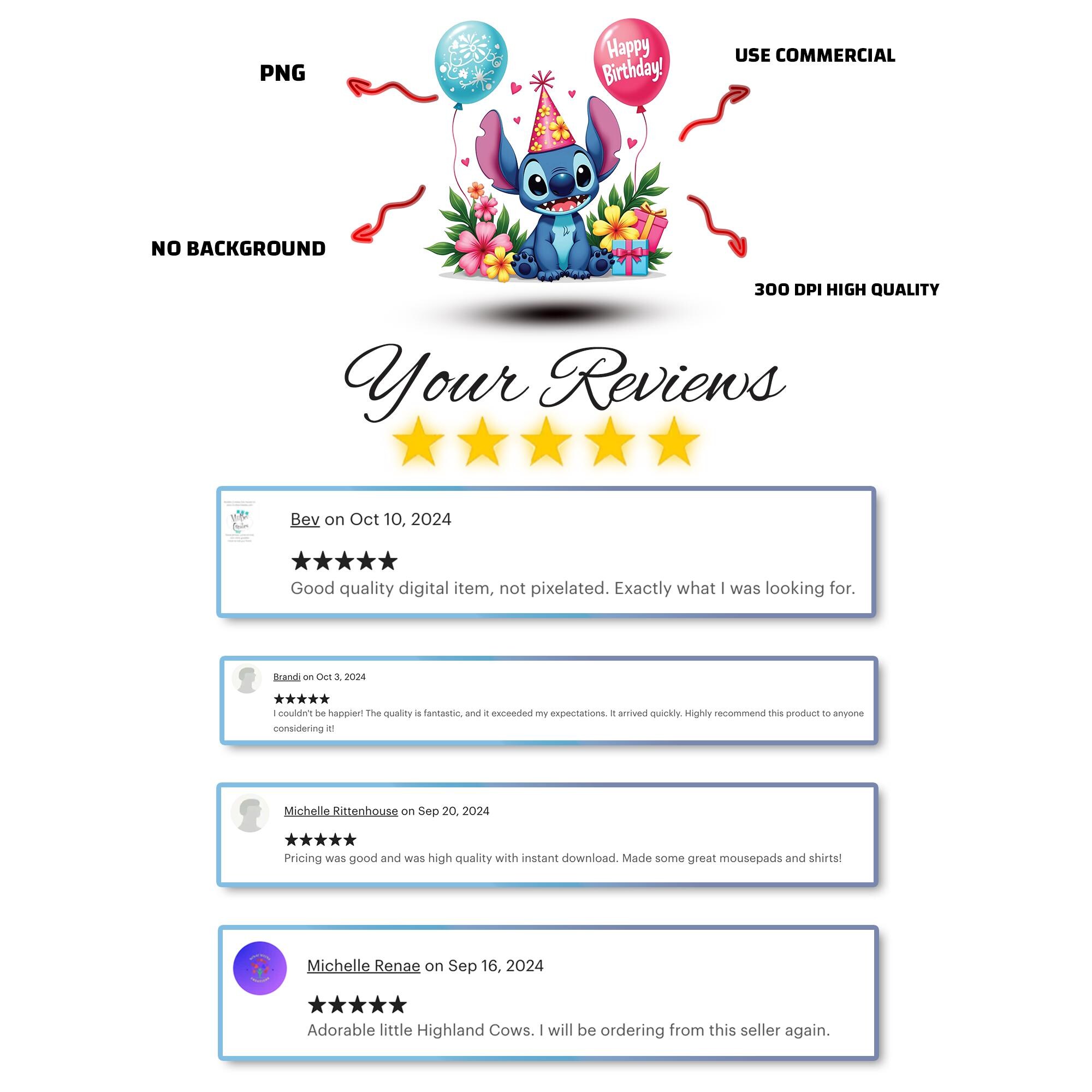 Birthday Stitch 4 PNG, Happy Birthday Clipart, Lilo and Stitch Art