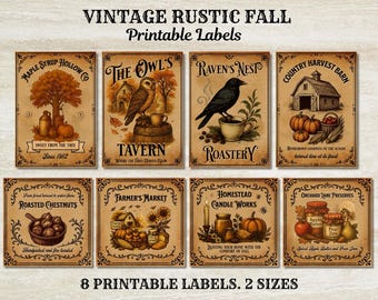 Afdrukbare herfstetiketten, etiketten vintage pompoen, afdrukbare herfstetiketten, etiketten herfstpot, etiketten herfstflessen, etiketten herfstflessen, vintage herfstetiketten, vintage herfst