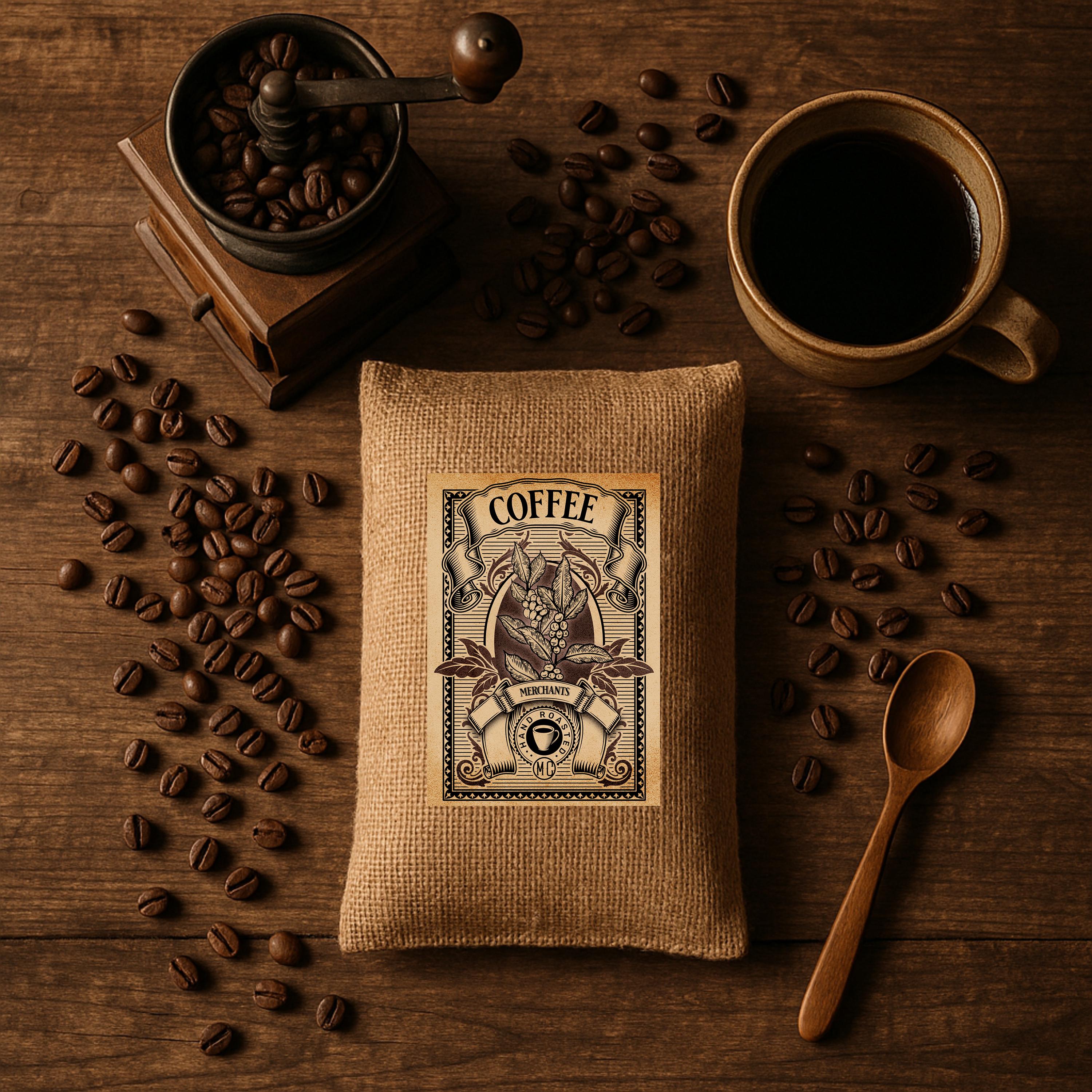 Vintage Coffee & Tea Labels Printable Set, Primitive Kitchen Jar