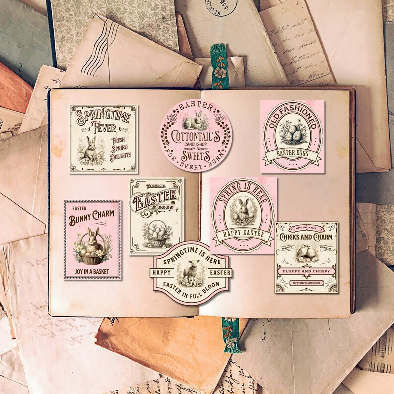 Vintage Easter Labels Printable Labels, Easter Jar Labels, Spring ...