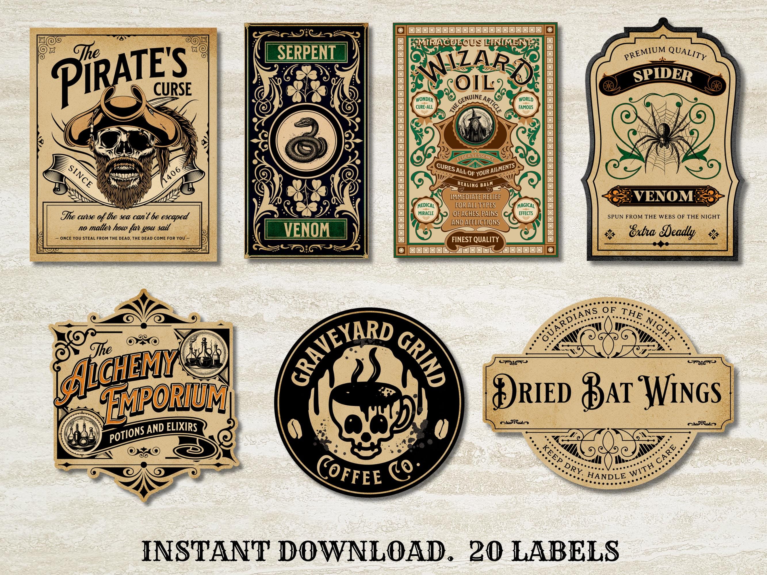 Potion Labels Digital,potion Labels Printable,wizard Potion Labels ...