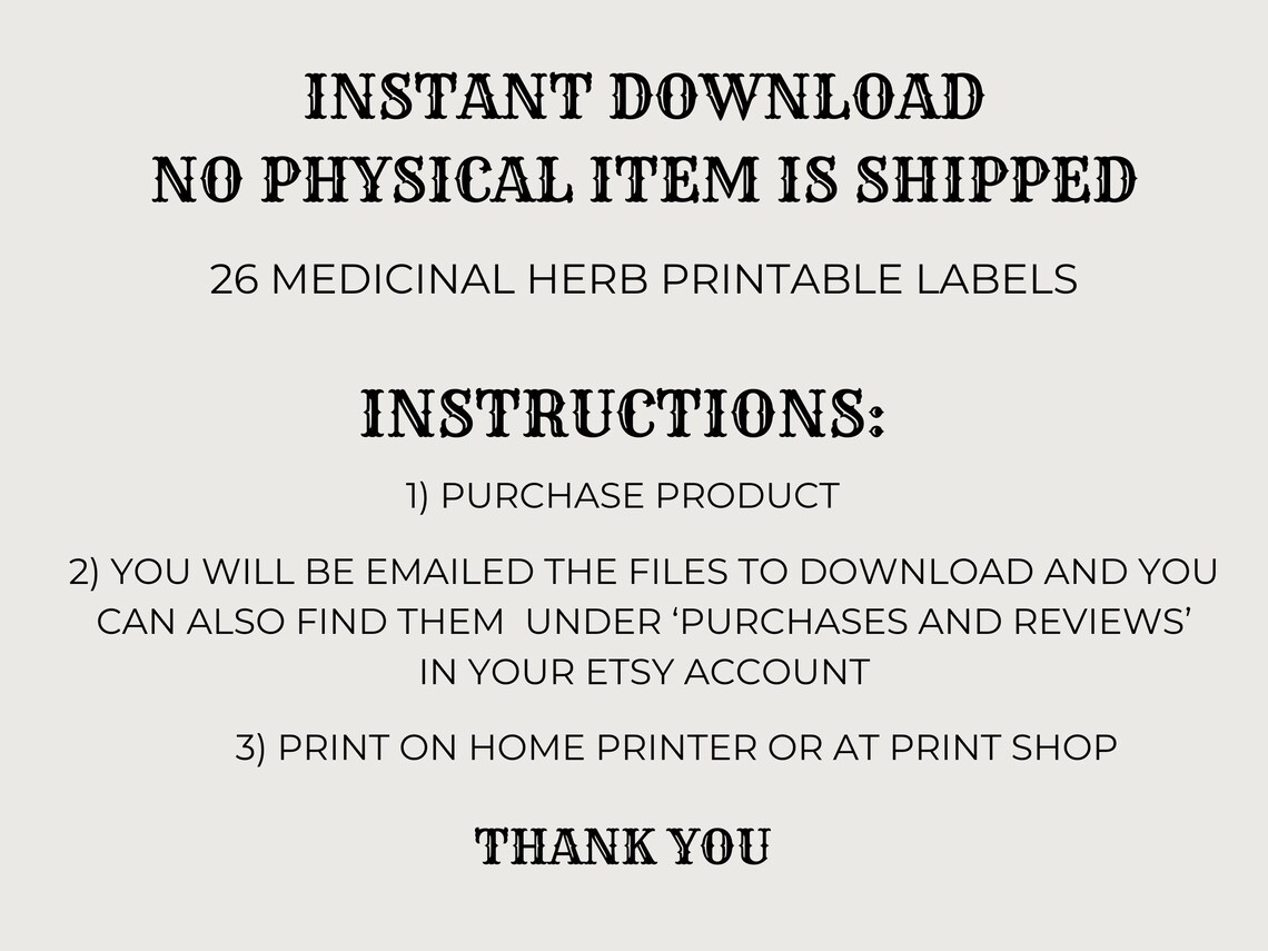 Medicinal Herbs Labels Printable, Herb Apothecary Labels, Vintage ...