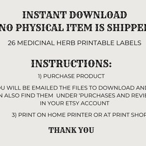 Medicinal Herbs Labels Printable, Herb Apothecary Labels, Vintage ...