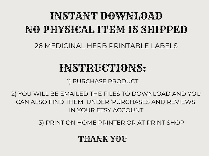 Medicinal Herbs Labels Printable, Herb Apothecary Labels, Vintage ...