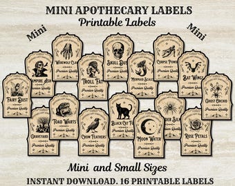 MINI-etiketten voor drankjes, etiketten voor MINI apothekers, etiketten voor kleine drankjes, afdrukbaar, etiketten voor kleine apothekers, etiketten voor drankjes om af te drukken, drankje voor drankjes