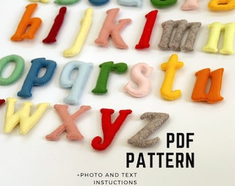 Felt Alphabet Sewing Pattern: Handmade Plush ABC Letters (PDF)