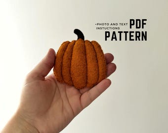 Pumpkin Sewing Pattern PDF DIY Halloween Pumpkin Decor, Fall Felt Ornament, Halloween Sewing Template, Felt Craft Pattern, Autumn Decoration