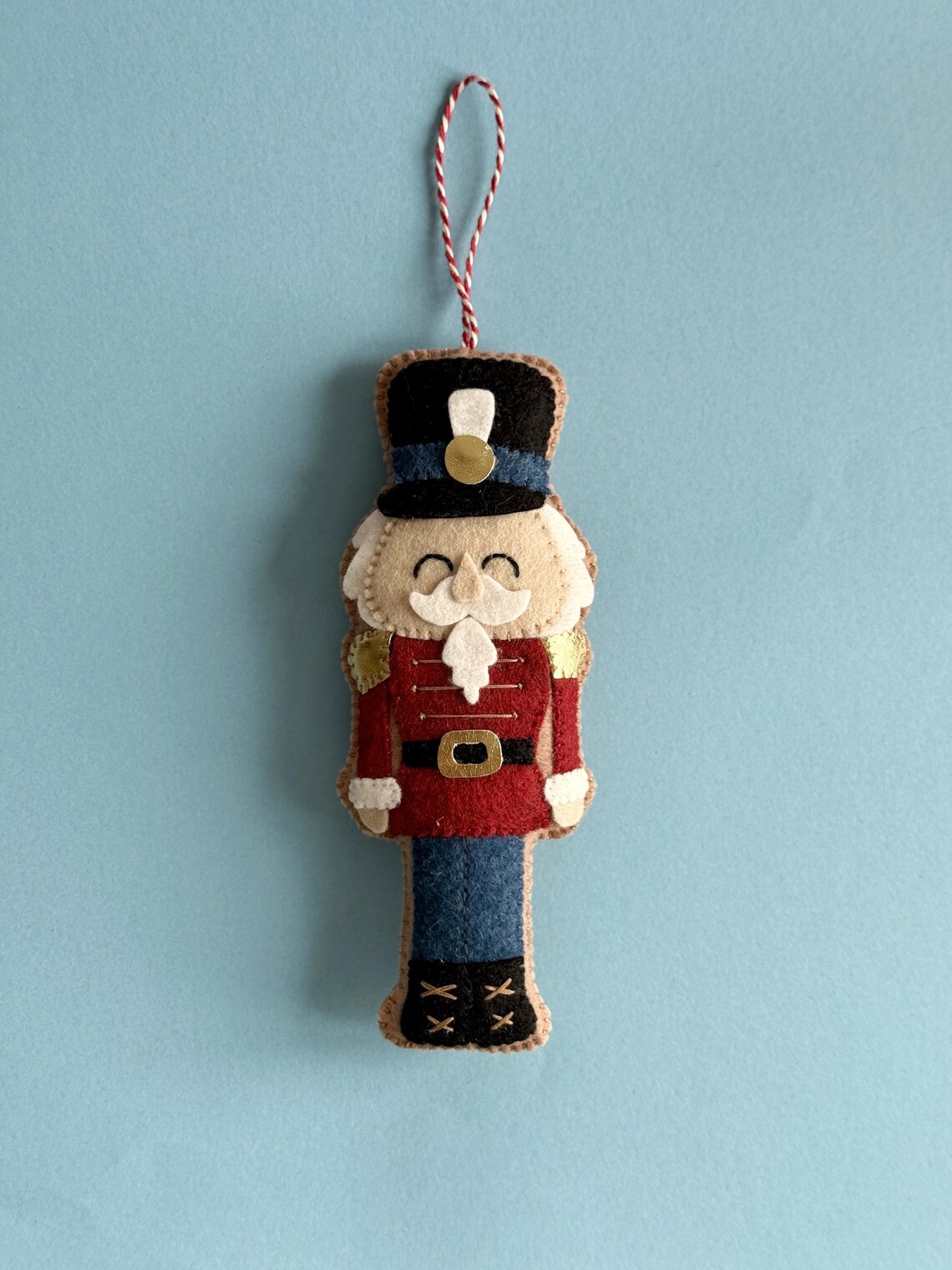 Felt Nutcracker Ornament Pattern Christmas PDF Sewing Tutorial Etsy