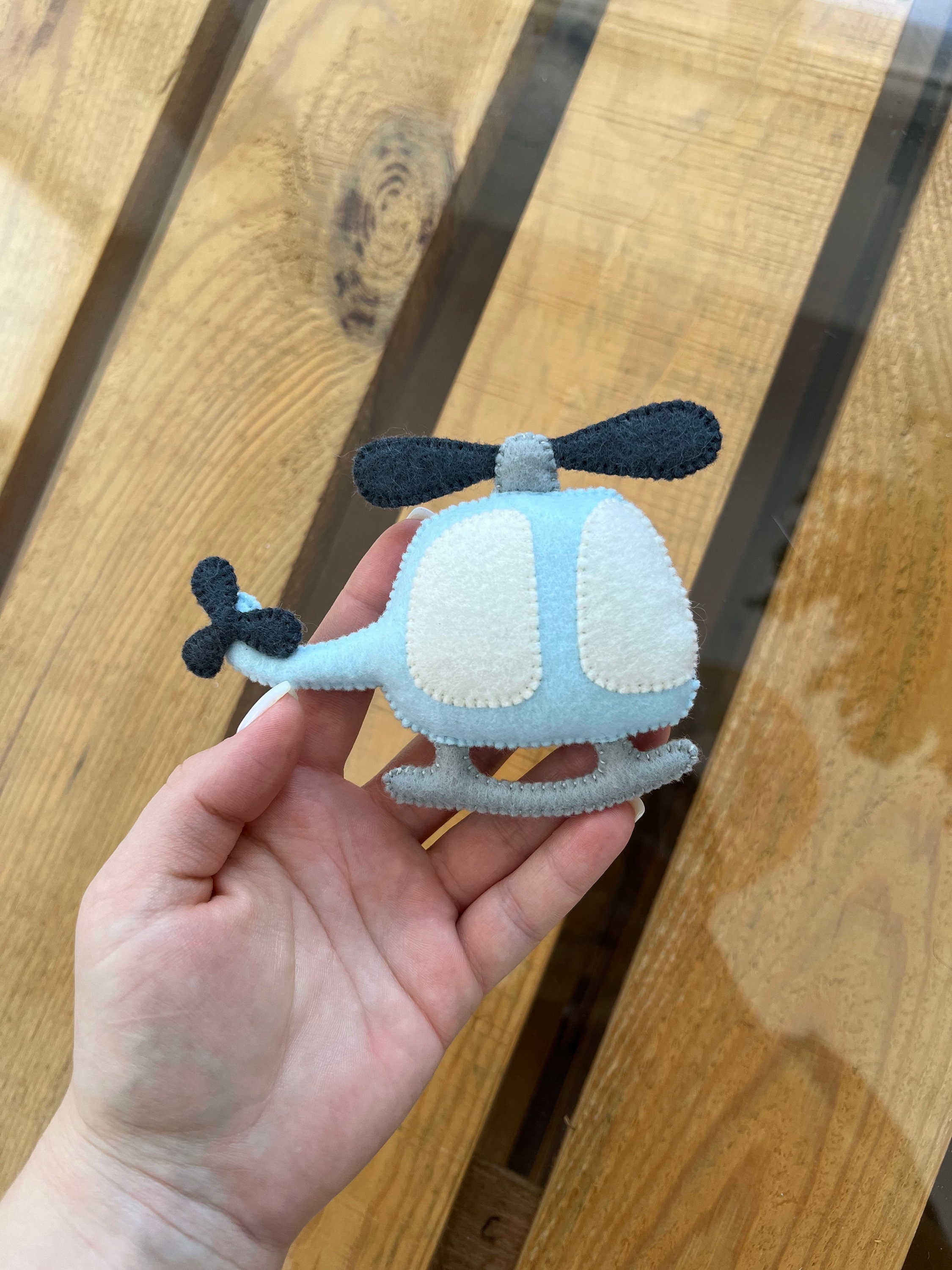 Digital Sewing Pattern Felt Helicopter PDF Pattern Felt Garland Boy