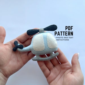 Felt Helicopter Sewing Pattern: DIY Nursery Decor (PDF Pattern)