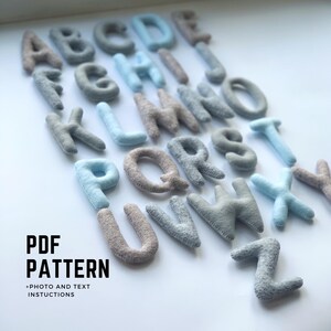 Digital sewing pattern felt alphabet sewing pattern ABC handmade educational preschool toy felt alphabet letters PDF beginner sewing