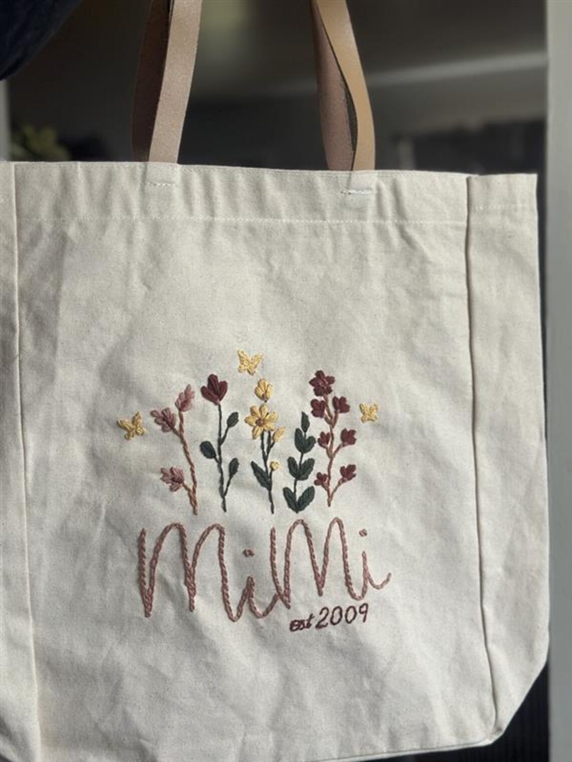 Embroidered Canvas Handbag main image 0