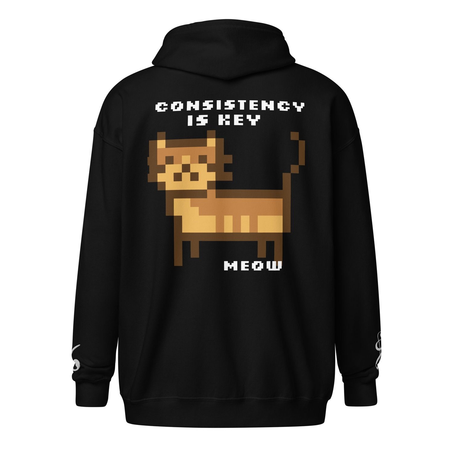 Megaawesome CAT ZIP HOODIE, Regular Fit, Embroidered Text and Pictures