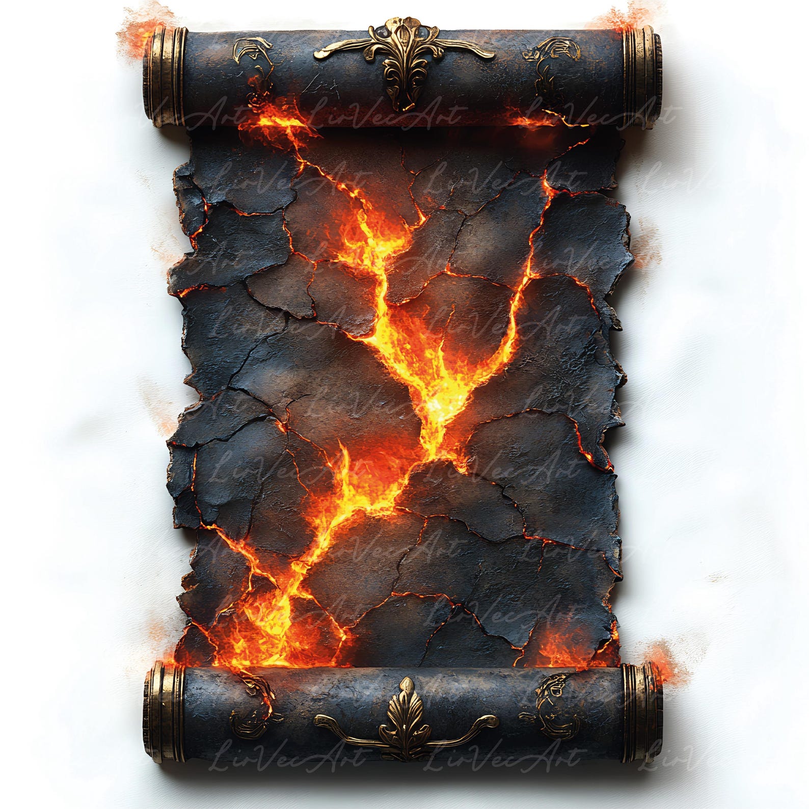 Magical Scroll Clipart Set – 28 Fantasy Vertical Scrolls With Ornate ...