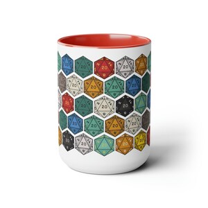 DnD Mug 15oz, Dungeon Master Gift, dnd Dice Coffee Mug, Gift for Nerd, Gift for Geek, Present for DM, D20 Gamer, Role Playing Game RPG Gamer image 4
