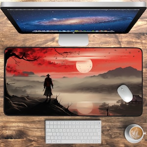 Japanese Desk Mat, Gamer Gift, Japan Desk Decor, Large Mouse Pad, Office Accessory, Fantasy Mouse Pad, Gaming Mousepad XL, Game Table Decor
