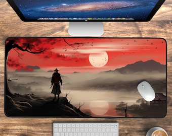 Tappetino da scrivania giapponese, regalo per gamer, decorazione da scrivania giapponese, tappetino per mouse grande, accessorio da ufficio, tappetino per mouse fantasy, tappetino per mouse da gioco XL, decorazione da tavolo da gioco