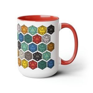 DnD Mug 15oz, Dungeon Master Gift, dnd Dice Coffee Mug, Gift for Nerd, Gift for Geek, Present for DM, D20 Gamer, Role Playing Game RPG Gamer image 5