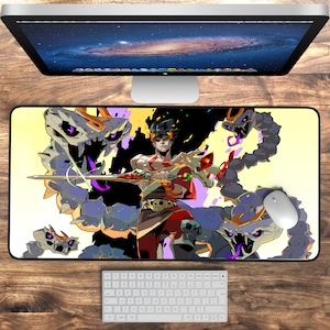 Hades XXL-muismat, grote bureaumat, bureaumat gamemuismat, gamingtoetsenbordmat, mousepad, gamingmuismat, gamercadeau voor hem