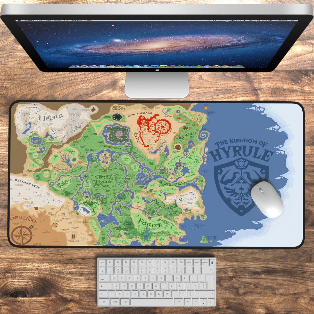 Zelda Map Desk Mat, XXL Mouse Pad, Gaming Mouse Mat, Mousepad, Large