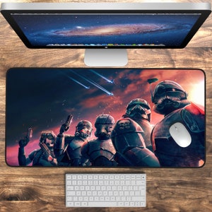 Stormtroopers Schreibtischmatte, Gaming Schreibtischunterlage, Starwars Tastaturmatte, Sci-Fi Extra Large Mauspad, Mausmatte, Schreibtischunterlage, Mousemat, Schreibtischunterlage