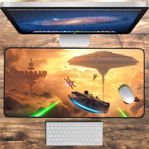 Starwars Desk Mat Sci-Fi Mousepad XL, Extra Large Mouse Pad, Mouse Mat, Desk Pad, Starwars Keyboard Mat, Gaming Desk Pad, Deskmat Deskpad
