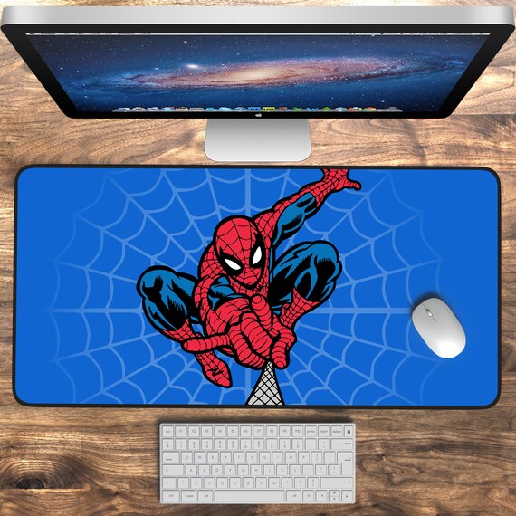 Spiderman Desk Mat, Gaming Desk Mat, Large Mouse Pad, XL Mousepad, Cute Gaming Desk Pad, Gift For Boyfriend, Gift For Dad, Keyboard Mat