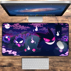 Gengar Schreibtischmatte Anime Schreibtischunterlage Gaming Mousepad XL Extra Großes Mauspad, Gaming Mauspad, Tastaturmatte, Schreibtischmatte, Schreibtischunterlage Gamer Geschenk für Ihn