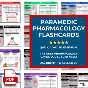 Zestaw fiszek Ultimate Paramedic Pharmacology | Edycja 2025 | PDF do pobrania natychmiast | Wszystkie niezbędne leki