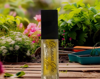 Brillo de labios Banana Pie, vegano, hidratante y transparente, cuidado labial artesanal