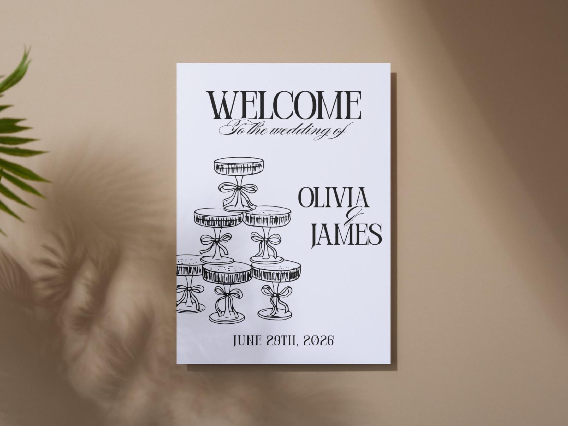 Minimalist Wedding Welcome Sign, Welcome Sign Digital Template, Old ...