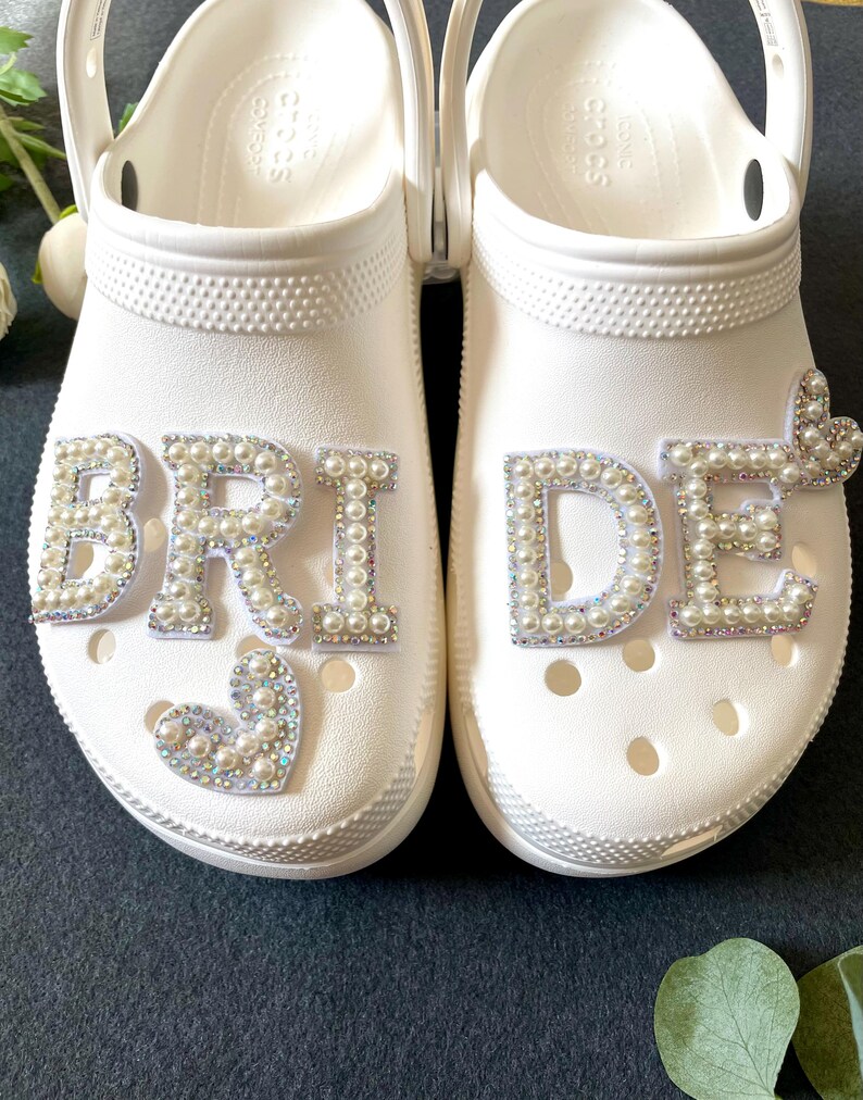 BRIDE Pearl Croc Charm, Croc Jibbitz Wedding Hen Honeymoon Etsy