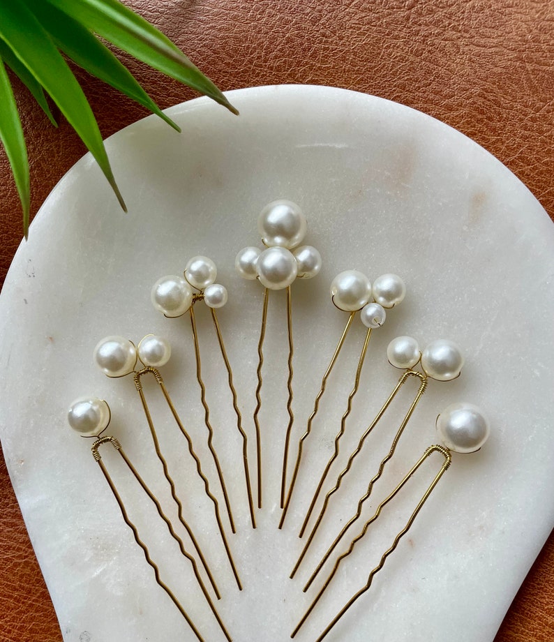 pearl hair pins