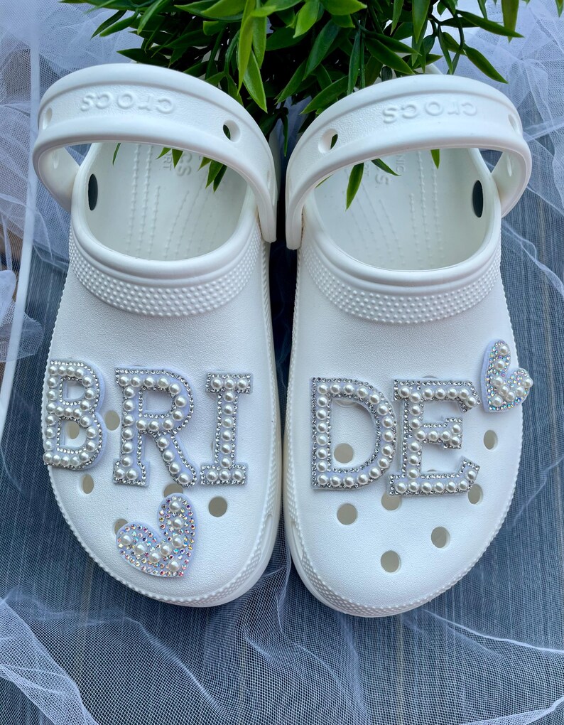 BRIDE Pearl Croc Charm, Croc Jibbitz Wedding Hen Honeymoon Etsy