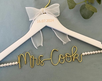 Personalised Wedding Hanger, Personalised Hanger, Wedding Dress Hanger