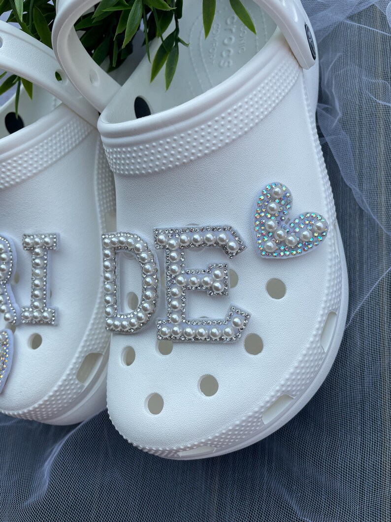 BRIDE Pearl Croc Charm, Croc Jibbitz Wedding Hen Honeymoon Etsy